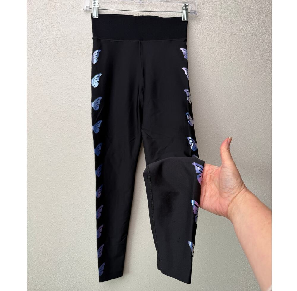 Ultracor Mariposa Butterfly Print High Rise Leggings Black Size M